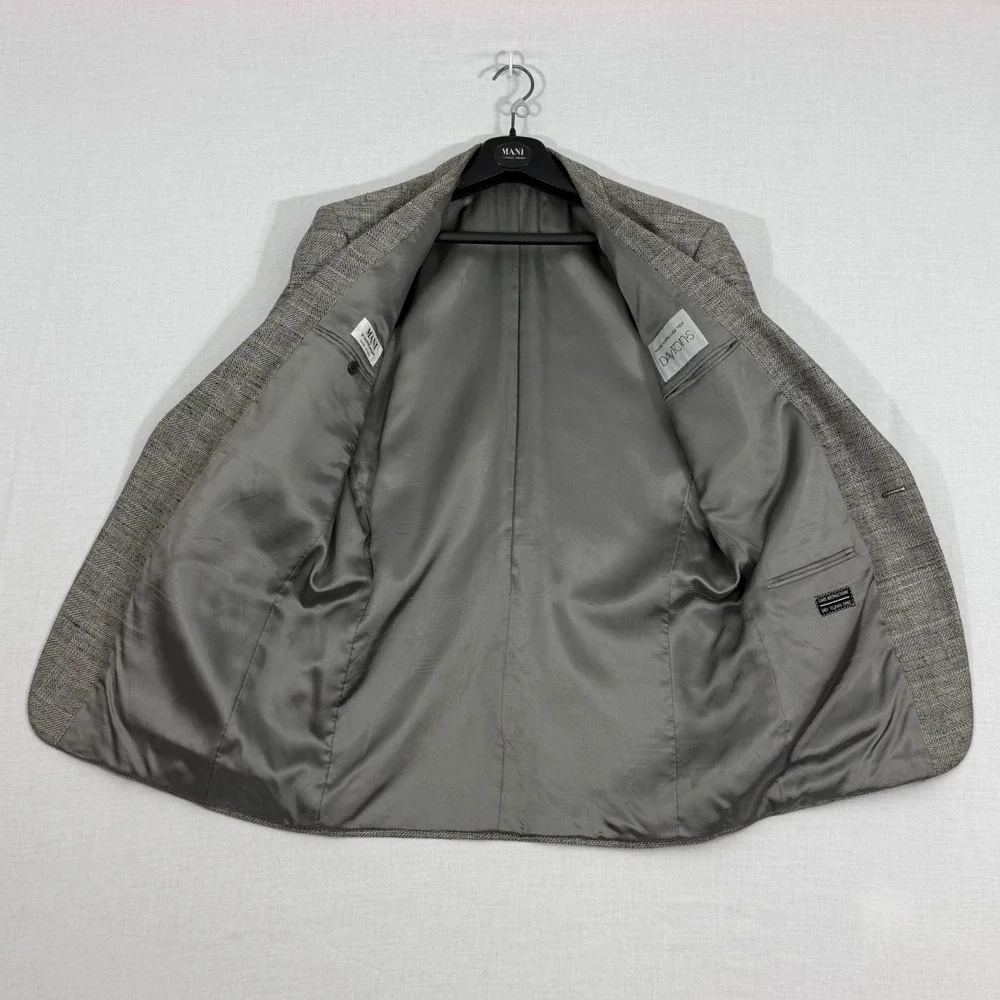 Mani by Giorgio Armani 42L Blazer Jacket Sport Coat Wool Silk Cotton Italy